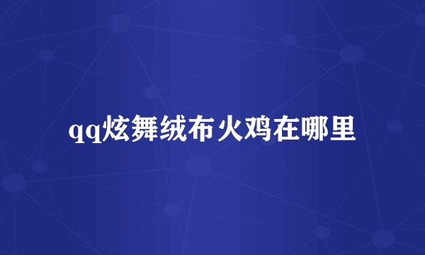 qq炫舞绒布火鸡在哪里
