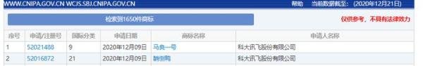 科大讯飞申请注册多个“躺倒鸭”商标