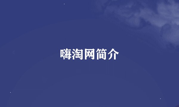 嗨淘网简介