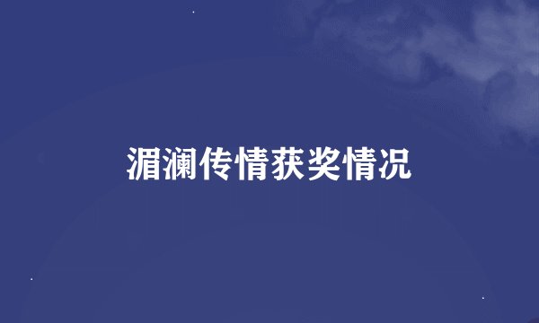 湄澜传情获奖情况