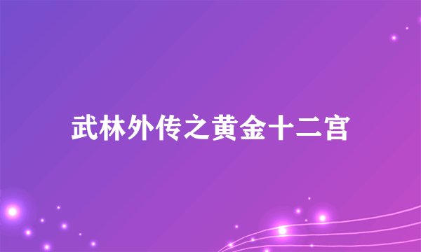 武林外传之黄金十二宫