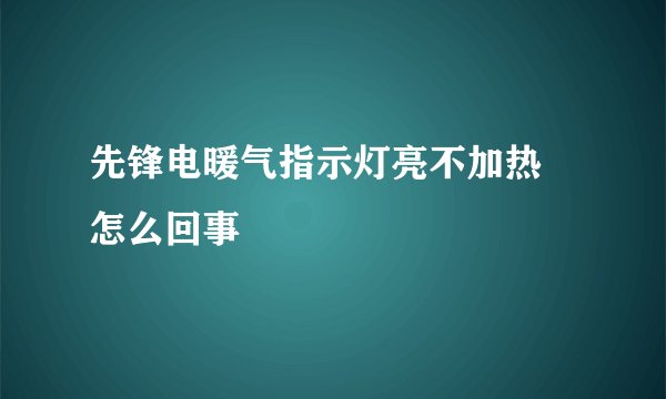 先锋电暖气指示灯亮不加热 怎么回事