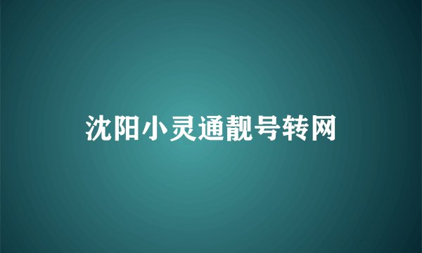 沈阳小灵通靓号转网