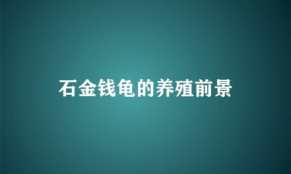石金钱龟的养殖前景