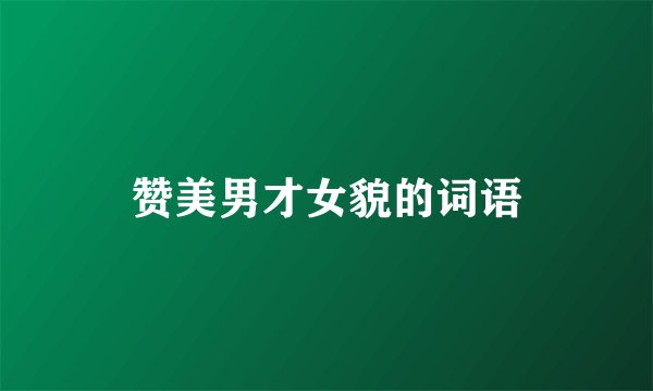 赞美男才女貌的词语
