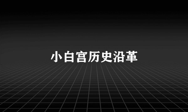 小白宫历史沿革