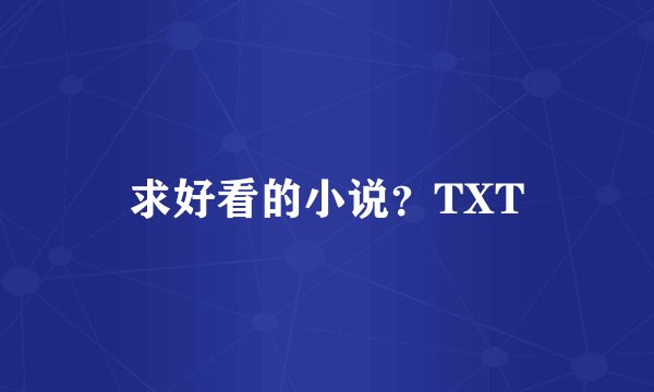 求好看的小说？TXT