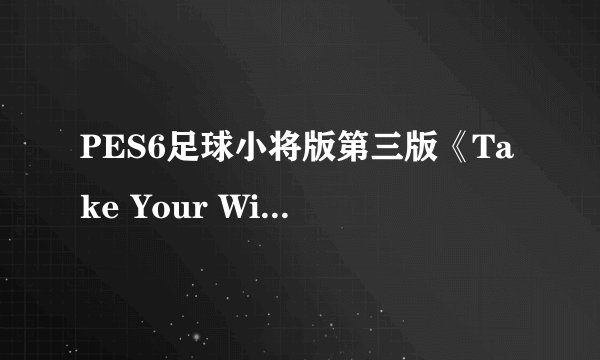 PES6足球小将版第三版《Take Your Wings》怎么安装的