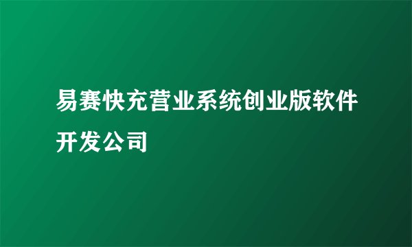 易赛快充营业系统创业版软件开发公司