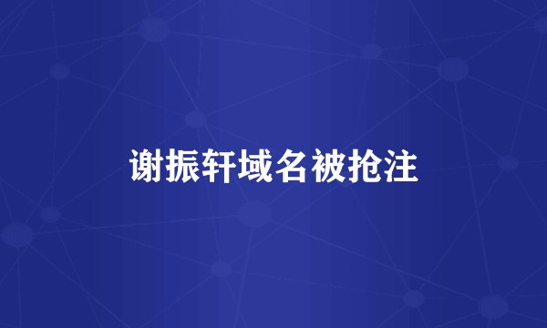 谢振轩域名被抢注