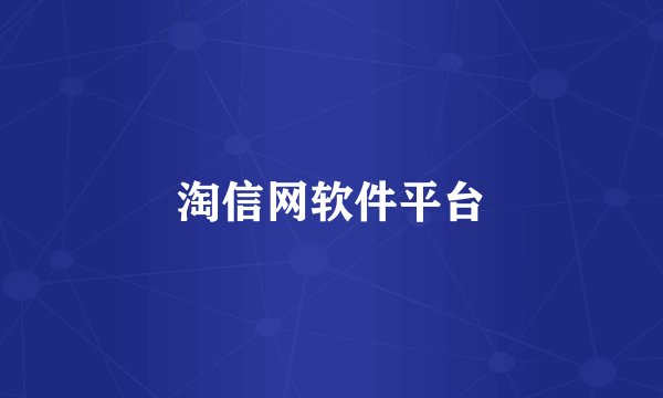 淘信网软件平台