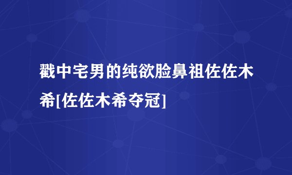 戳中宅男的纯欲脸鼻祖佐佐木希[佐佐木希夺冠]