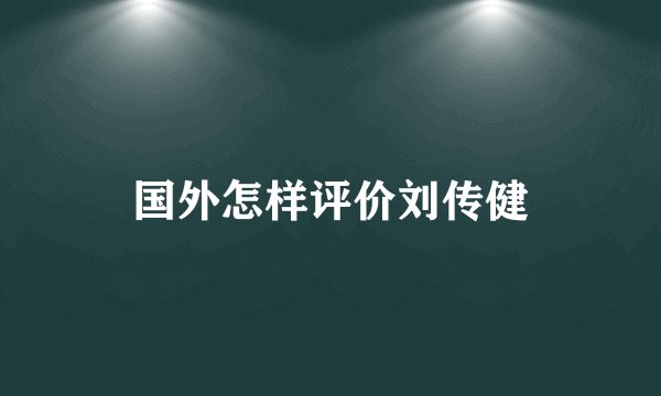 国外怎样评价刘传健