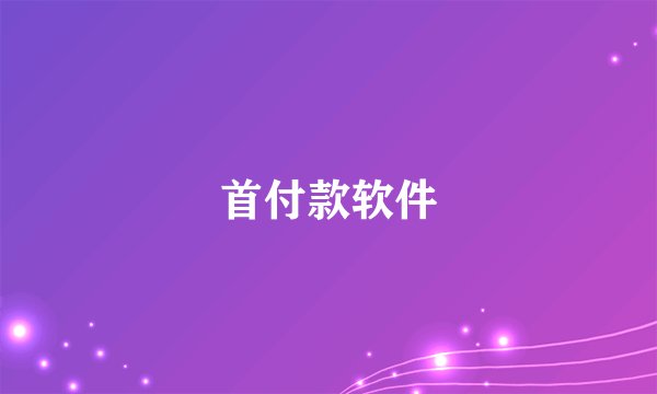 首付款软件