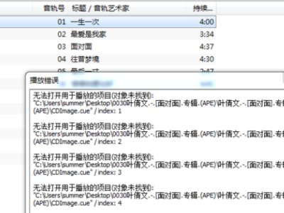 打开cue文件的错误