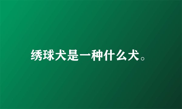 绣球犬是一种什么犬。