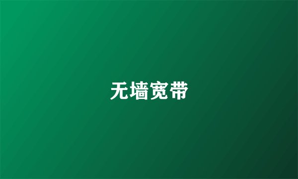 无墙宽带