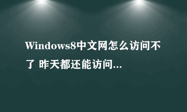 Windows8中文网怎么访问不了 昨天都还能访问的啊!!!!!www.iwin8.org/ 谢谢告知 是官方关闭还是什么