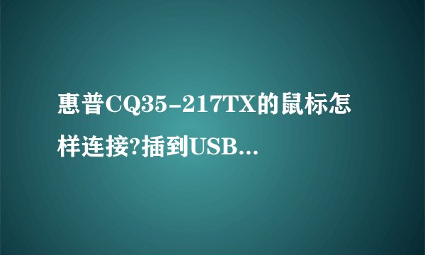惠普CQ35-217TX的鼠标怎样连接?插到USB接口上没有反应？