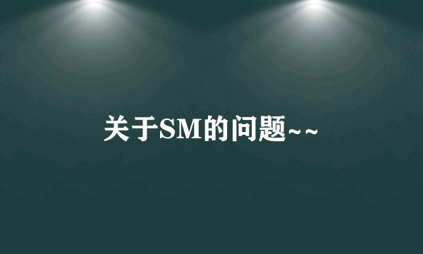 关于SM的问题~~