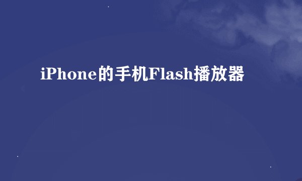 iPhone的手机Flash播放器