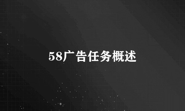 58广告任务概述