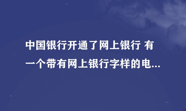 中国银行开通了网上银行 有一个带有网上银行字样的电子东西 要怎么才能网上购物