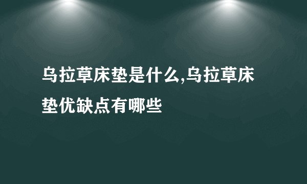 乌拉草床垫是什么,乌拉草床垫优缺点有哪些