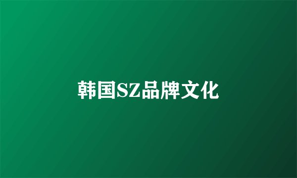 韩国SZ品牌文化