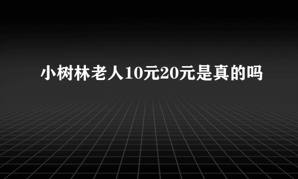 小树林老人10元20元是真的吗