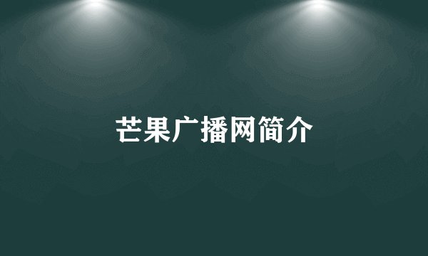 芒果广播网简介