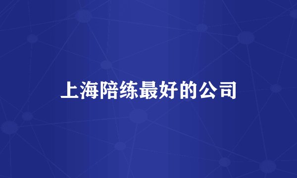上海陪练最好的公司