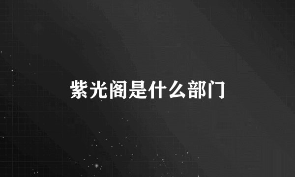 紫光阁是什么部门