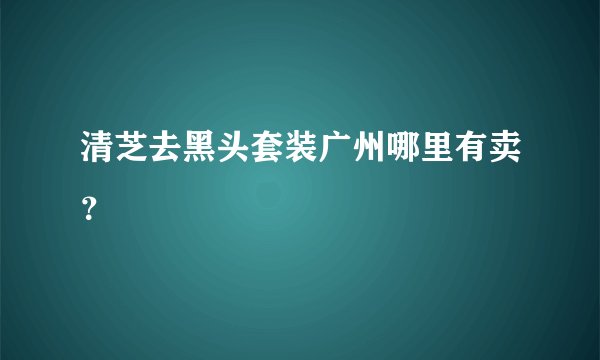 清芝去黑头套装广州哪里有卖？