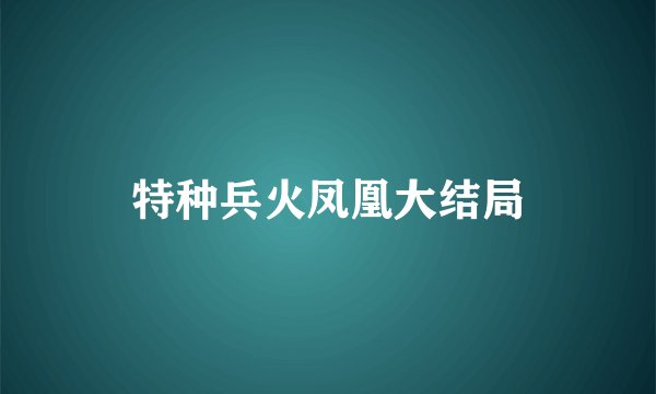 特种兵火凤凰大结局