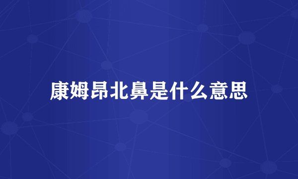 康姆昂北鼻是什么意思