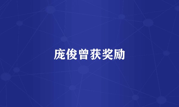 庞俊曾获奖励