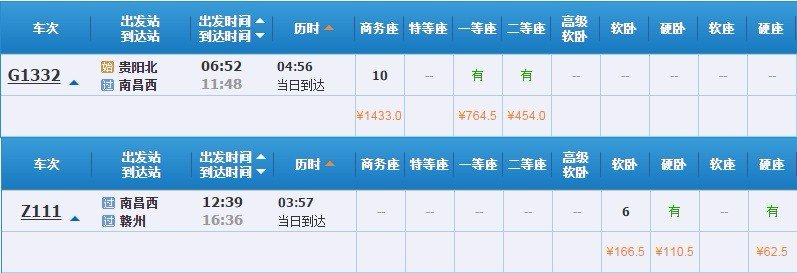 贵阳坐火车到赣州坐到哪中转不用去其他车站坐