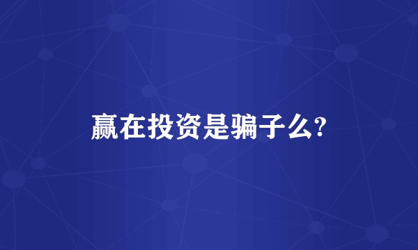 赢在投资是骗子么?