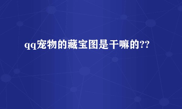 qq宠物的藏宝图是干嘛的??