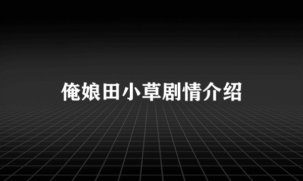 俺娘田小草剧情介绍