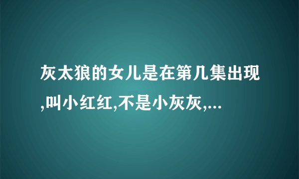 灰太狼的女儿是在第几集出现,叫小红红,不是小灰灰,她是小灰灰的...