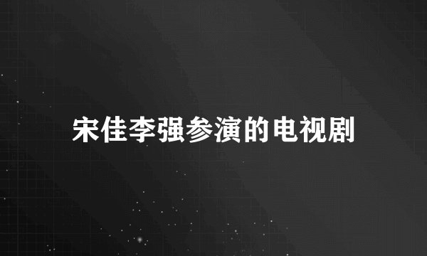 宋佳李强参演的电视剧