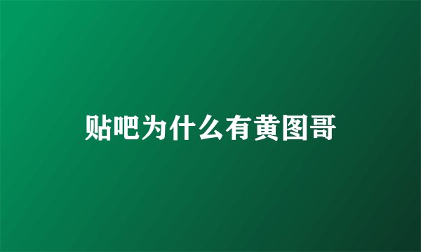 贴吧为什么有黄图哥
