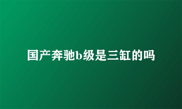 国产奔驰b级是三缸的吗