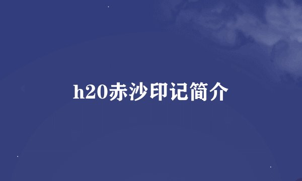 h20赤沙印记简介